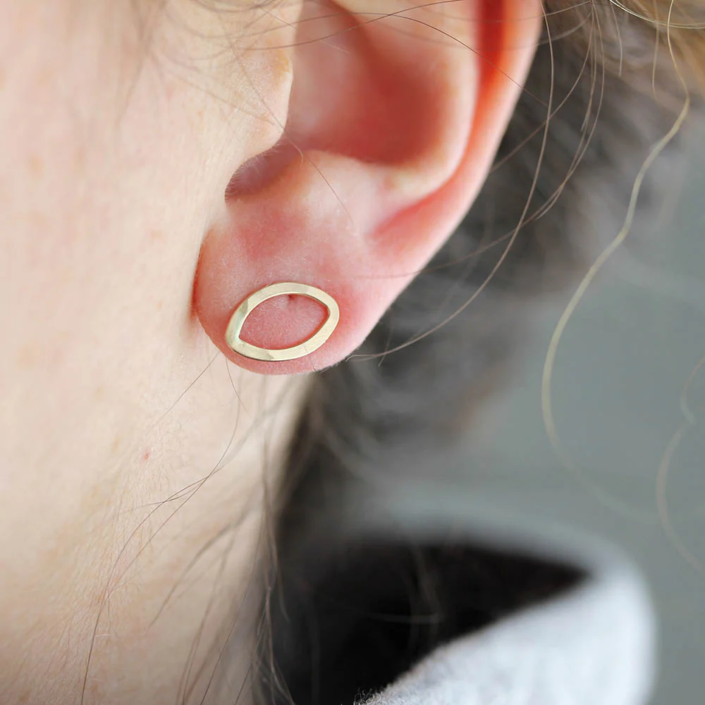 Cat's Eye Post Earrings - Image 4