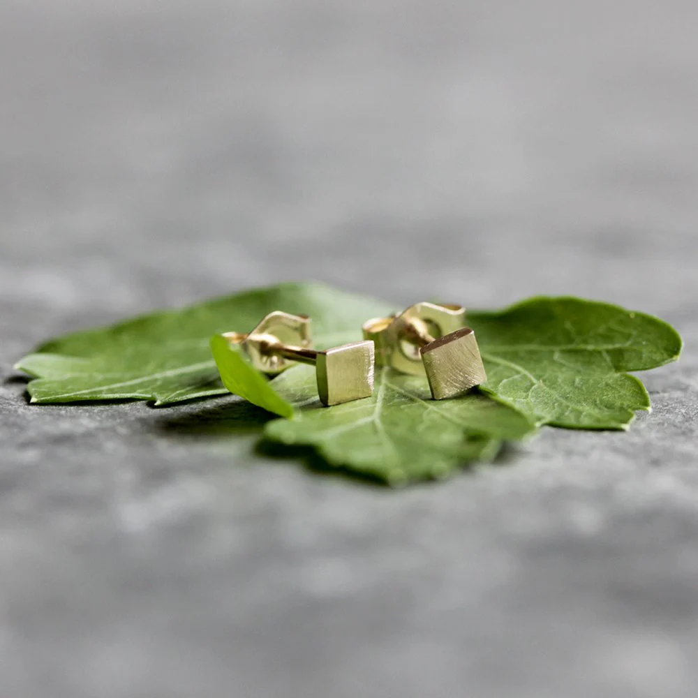 14k Square Post Earrings - Image 3