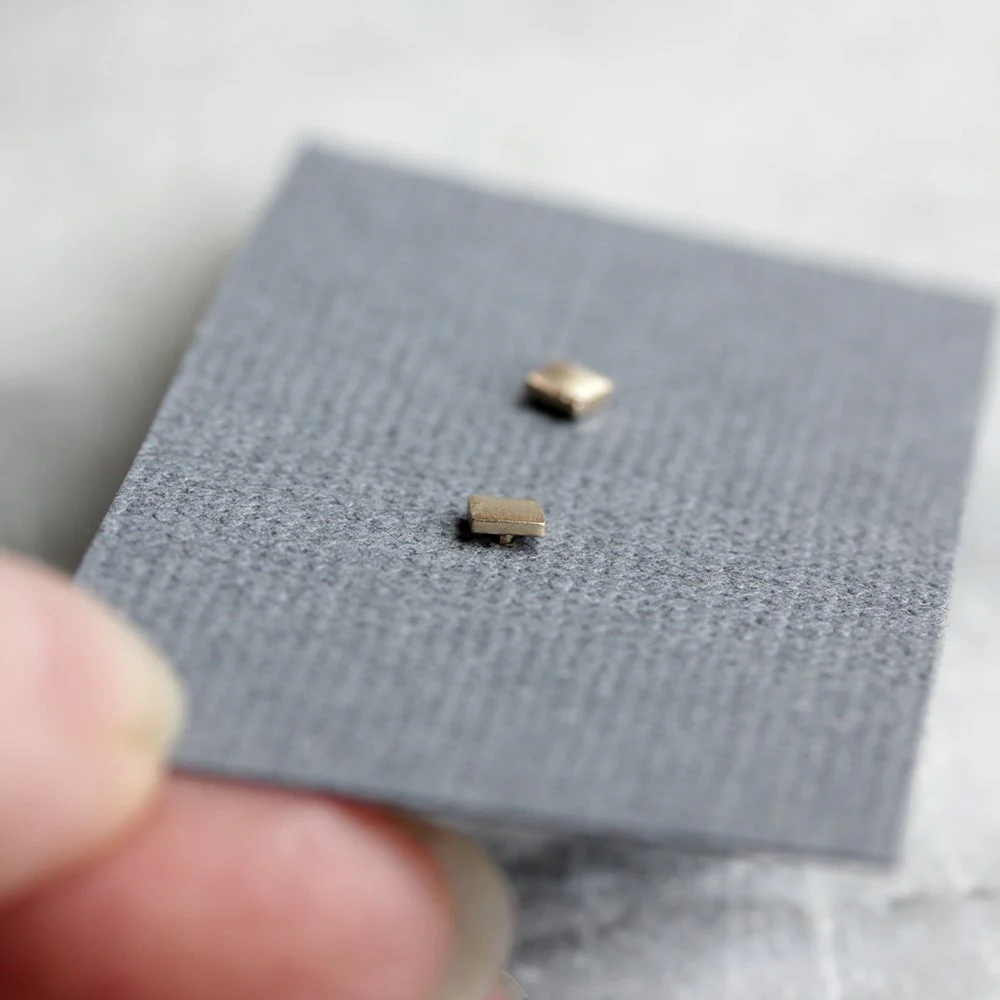 14k Square Post Earrings - Image 4