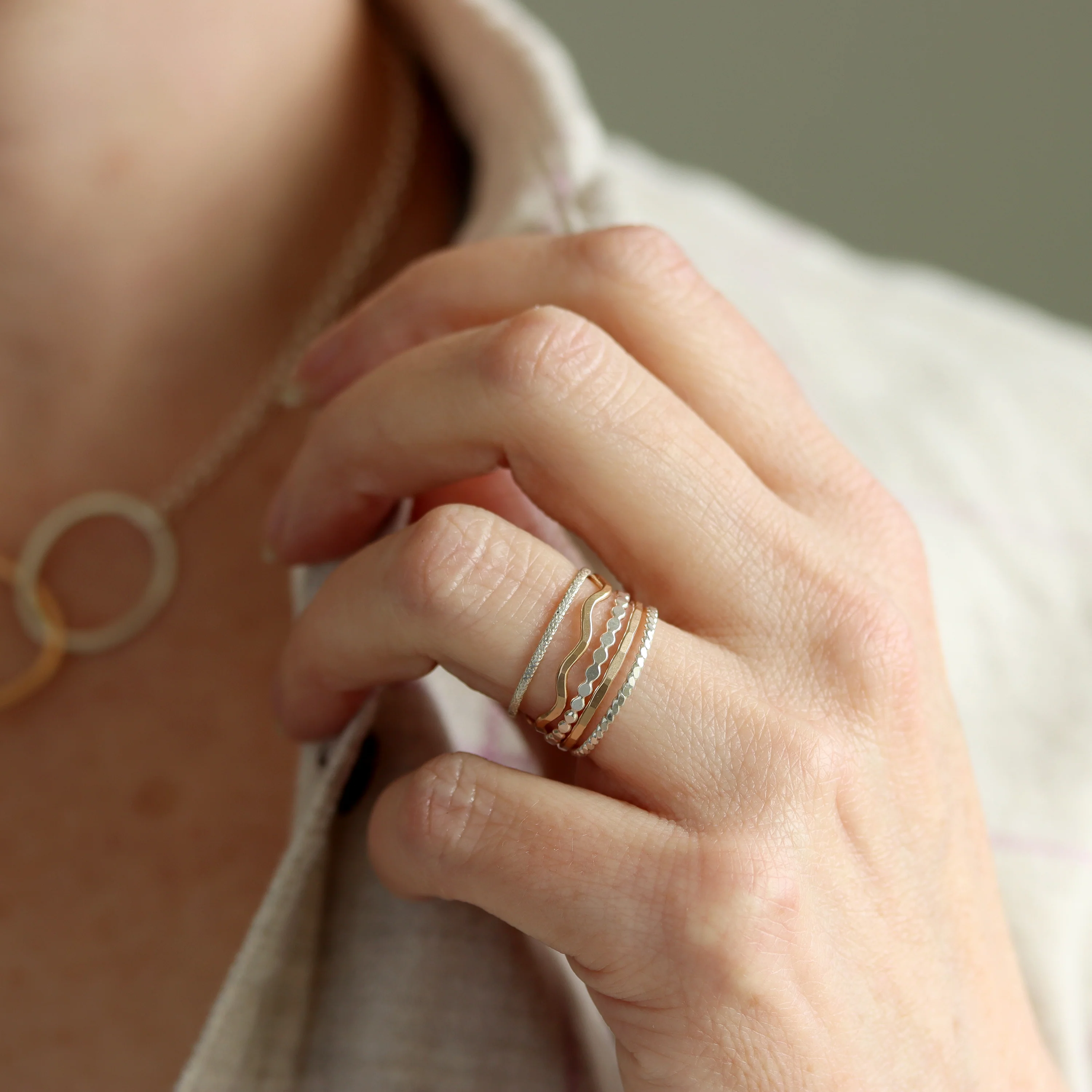 One Of Each Stack: Set of 5 Stacking Rings - Image 4