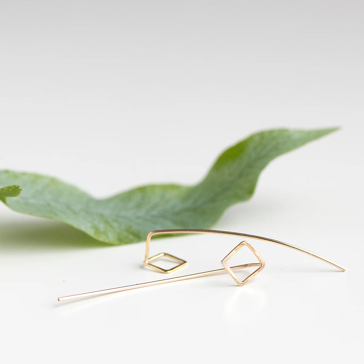 Square Threader Earrings - Image 3