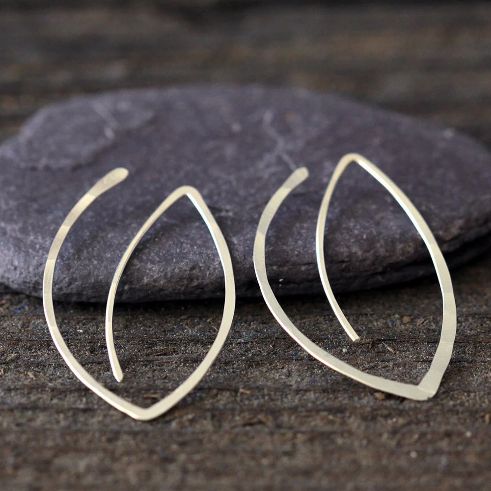 Winter Leaf Hoops - Image 3